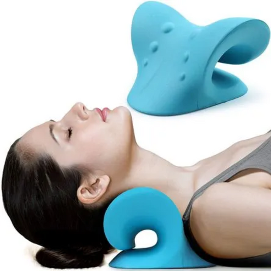 Neck Cloud  - Dispositivo de tracción cervical + Antifaz con Altavoz incorporado Sleep Headphones